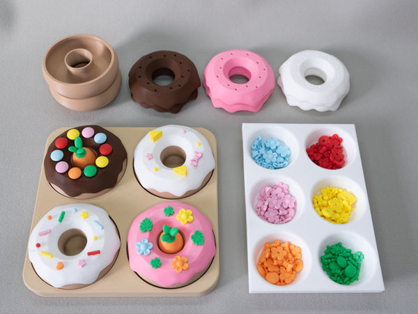 Taller de Donas: set de donas de juguete impreso en 3D para jugar a la donería